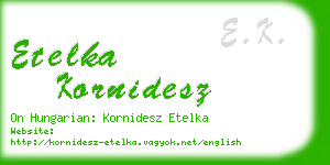 etelka kornidesz business card